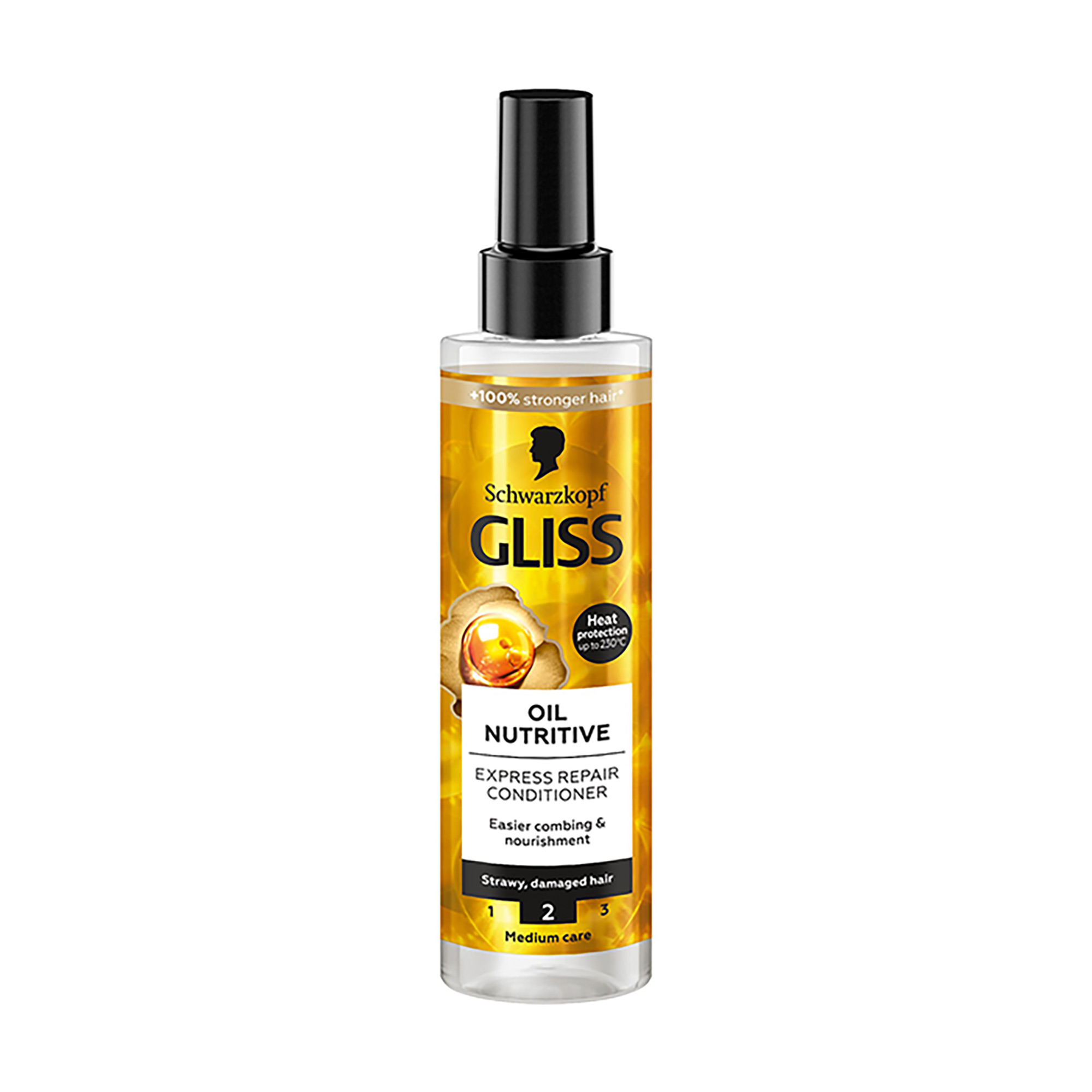 Експрес-кондиціонер для довгого та посіченого волося Gliss Oil Nutritive, 200 мл